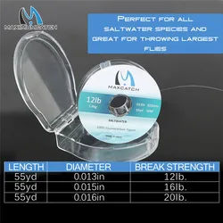 Maximumcatch Tippet fluorocarbono agua salada – líder de mosca rápido