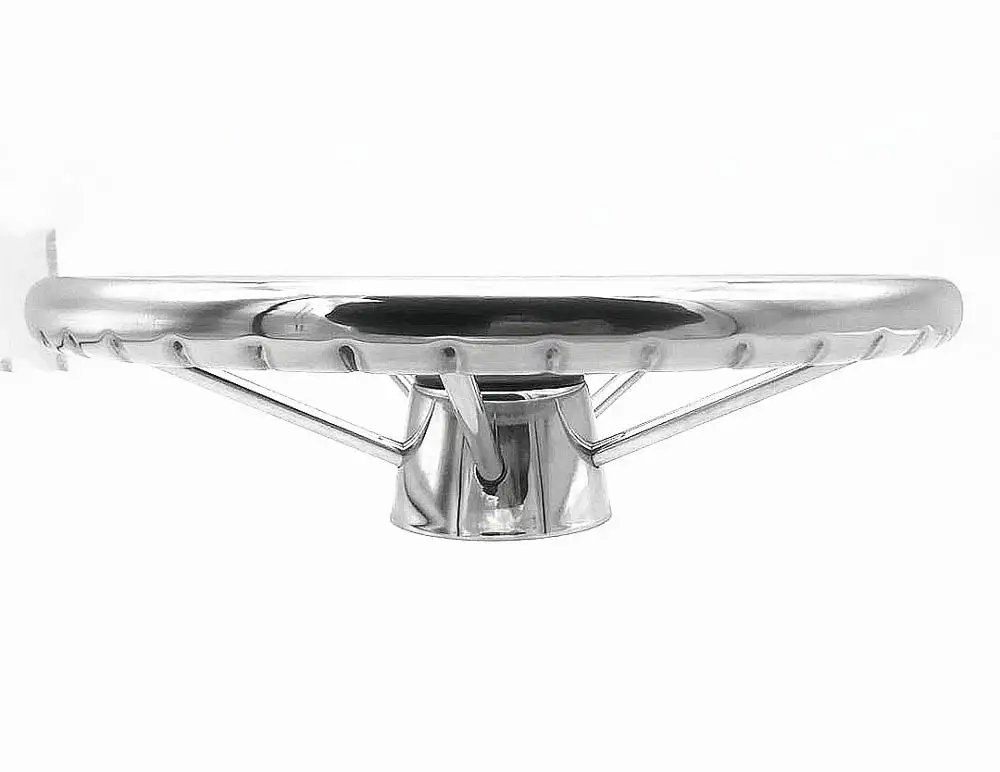 Rueda de dirección de acero inoxidable de 5 radios, 13,5 ", pulido espejo, para barco marino, yate, accesorios marinos - imagen 5