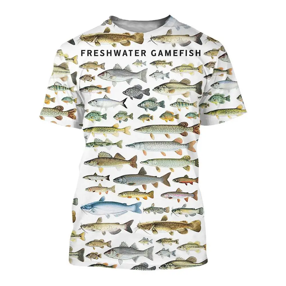Camiseta con estampado 3D de pesca y caza de ciervos para hombre, camiseta de manga corta a la moda Harajuku, camisetas informales Unisex de calle de verano, tops DY001 - imagen 2