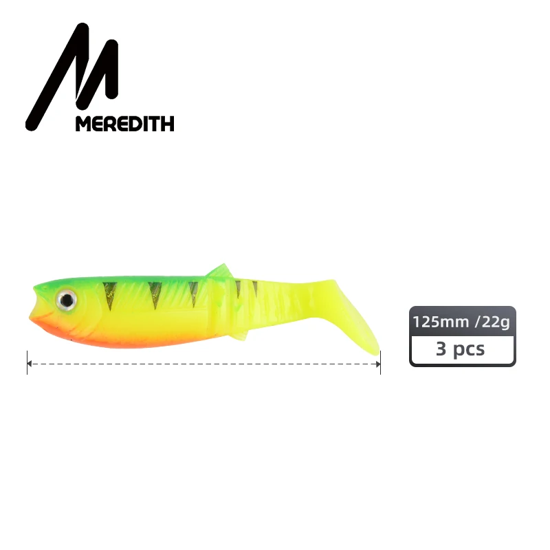 MEREDITH-SEÑUELOS blandos de pesca, 3 piezas, 22g, 12,5 cm, JX62-12 - imagen 5