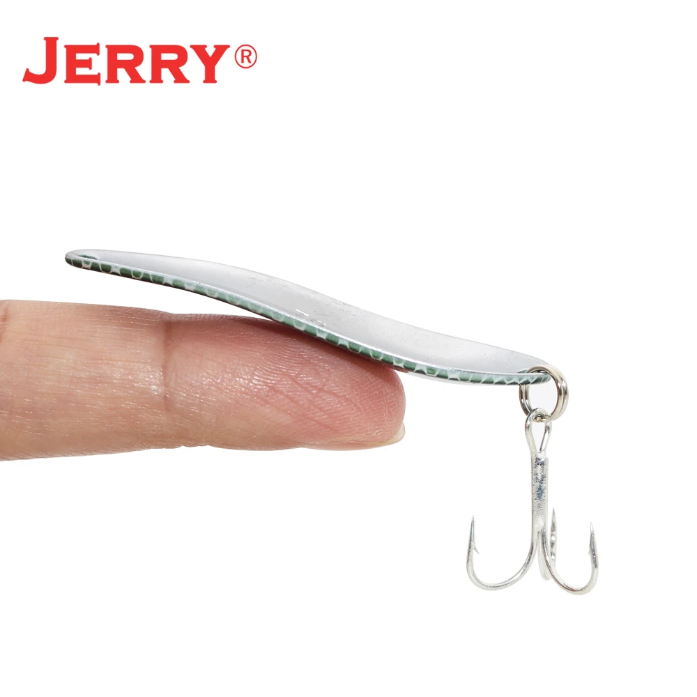 Jerry Coma-Kit de Señuelos de Pesca de cuchara de Metal, señuelos duros giratorios Multicolor de 7g para trucha, Lucio, aparejos de Pesca - imagen 5