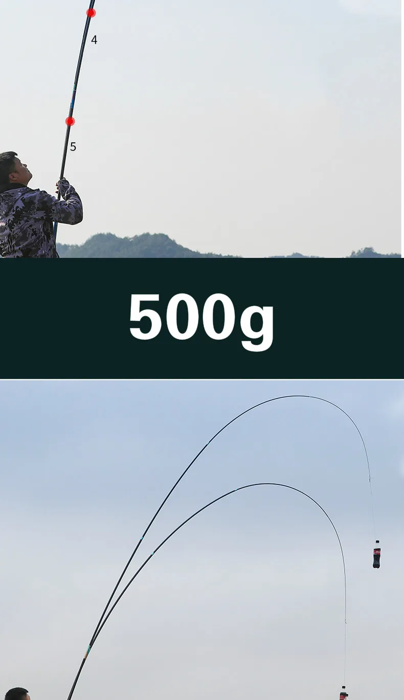 Experimente la emoción de la pesca con nuestra caña 500G diseñada para un rendimiento y durabilidad óptimos