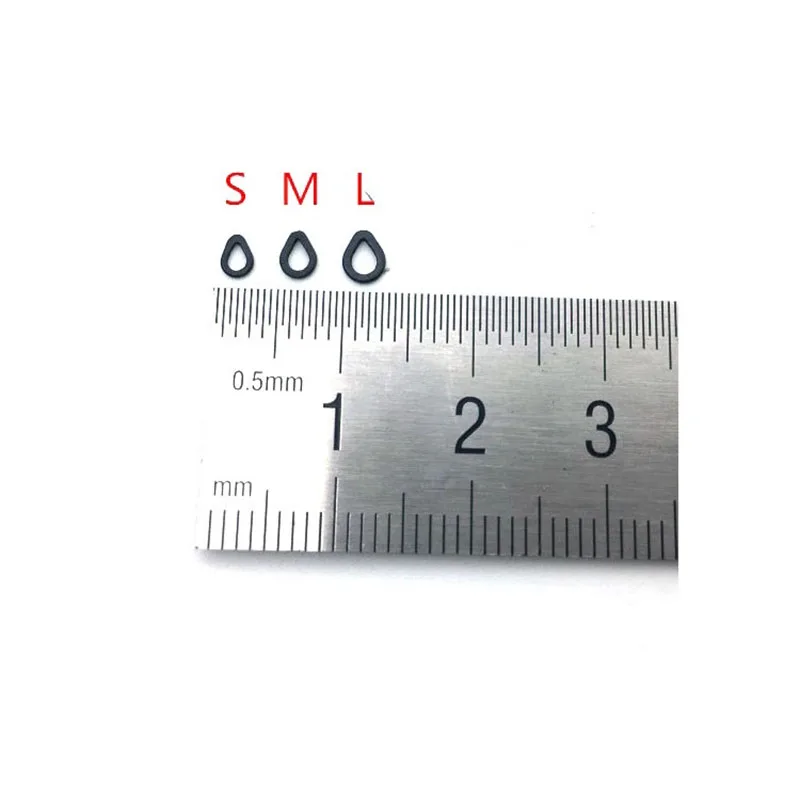 Mosodo-anillos de aparejo de pesca de carpa, anillos ovalados de cambio rápido para aparejos de pelo, Terminal, accesorios de pesca, 100 Uds. - imagen 3