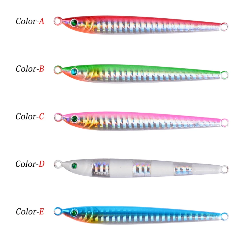 10 unids/lote plantillas de fundición de Metal 7g 10g 14g 17g 21g 28g 40g Shore Cast Jigging señuelo de pesca peces lubina aparejos de cebo Artificial - imagen 2