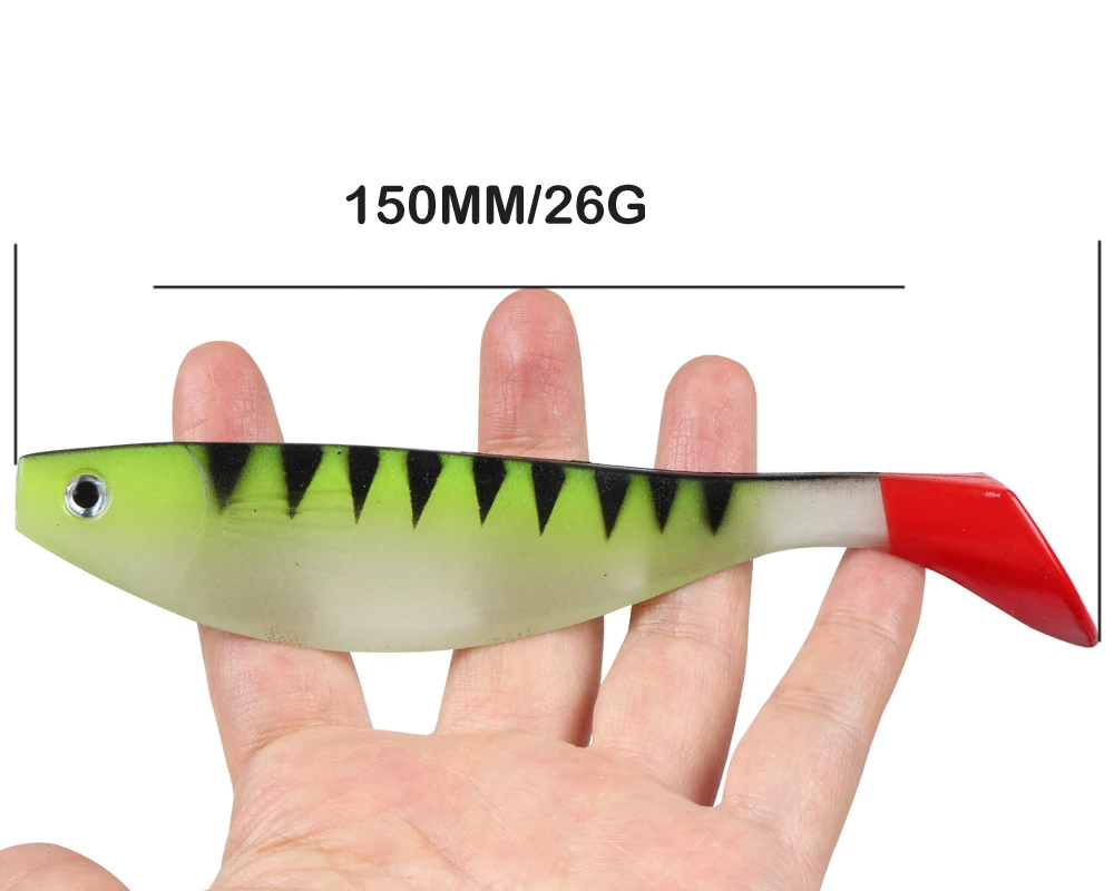 JOHNCOO-señuelo de pesca suave, 6 unidades/110mm, 4 unidades/150mm, Teeze Pro Shad, señuelo Berserk para pesca en el mar, Lucio, Zander - imagen 3