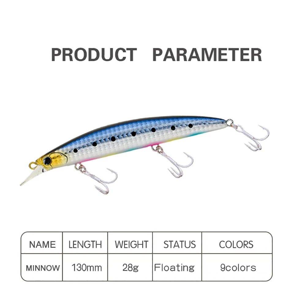 WALK FISH-cebo de pesca flotante, 1 unidad, 130mm/23g, ojos 3D, Wobblers, cebos artificiales, cebo duro, aparejos de pesca - imagen 4