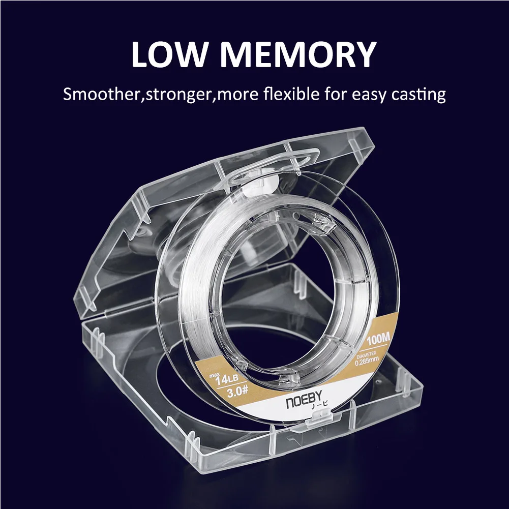 Noeby-sedal de pesca de fluorocarbono, 4-32lb, 100m, 150m, correas líderes, hilo de monofilamento para Lucio, pesca de carpa, línea de carbono - imagen 3