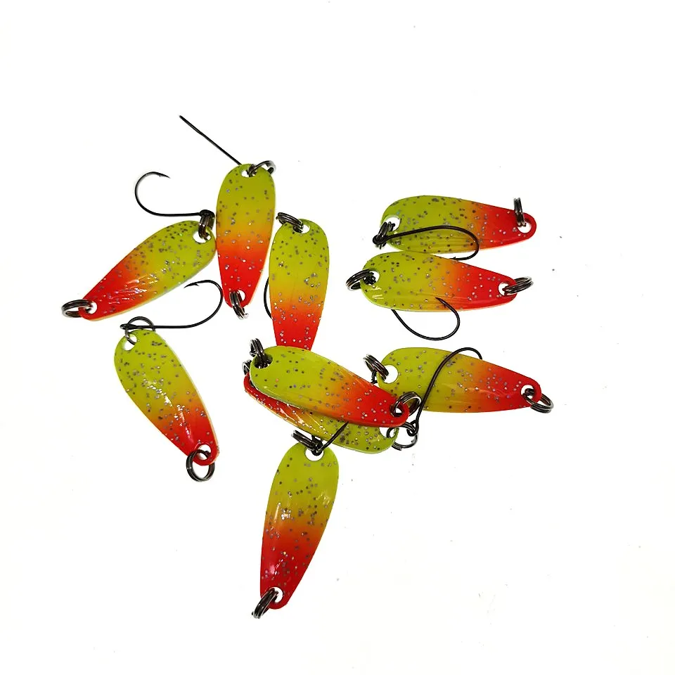 Señuelo tipo cuchara giratoria para Pesca de trucha, 3g, señuelos de Metal de cobre, anzuelo único, cebo duro Artificial, 1 Uds. - imagen 3