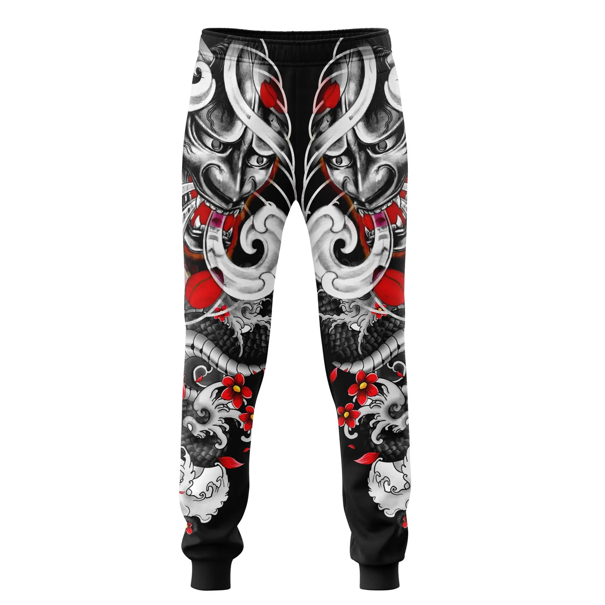 Pantalón chándal Oni máscara Geisha tatuaje impresión 3D CK-09 - imagen 2