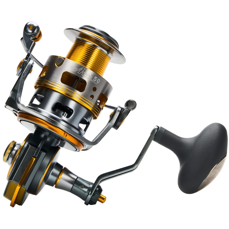 Carrete de pesca giratorio 9 1BB, Ratio de engranaje 5,7: 1/4.9:1 Serie 500-6000, ancla de Metal, bobina de cuñas, accesorios de pesca de agua salada - imagen 2