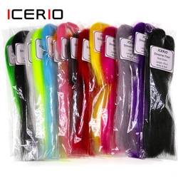 ICERIO, 1 paquete, Material de atado de fibras para moscas, serpentina de fibra de pececillo rizado prensado para pesca con mosca, señuelo de lubina