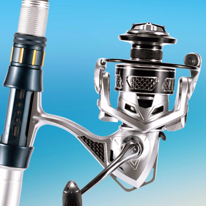 Teben-carrete giratorio para Pesca en el mar, rueda De Metal completa, resistente al agua, ligero, alta velocidad, máximo 20kg - imagen 3