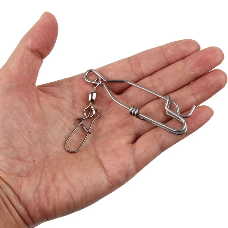 30 Uds. Clips de acero inoxidable para atún de línea larga, conector de Clip a presión para línea flotante, perchas de ramas palangre, accesorios de pesca - imagen 5