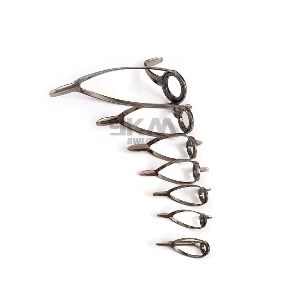 Guías de caña de pescar, tapas de punta, 14 Uds., repuesto de acero inoxidable resistente para mar, accesorios de pesca, reparación de anillo de ojo de cerámica de 4 ~ 14mm - imagen 3