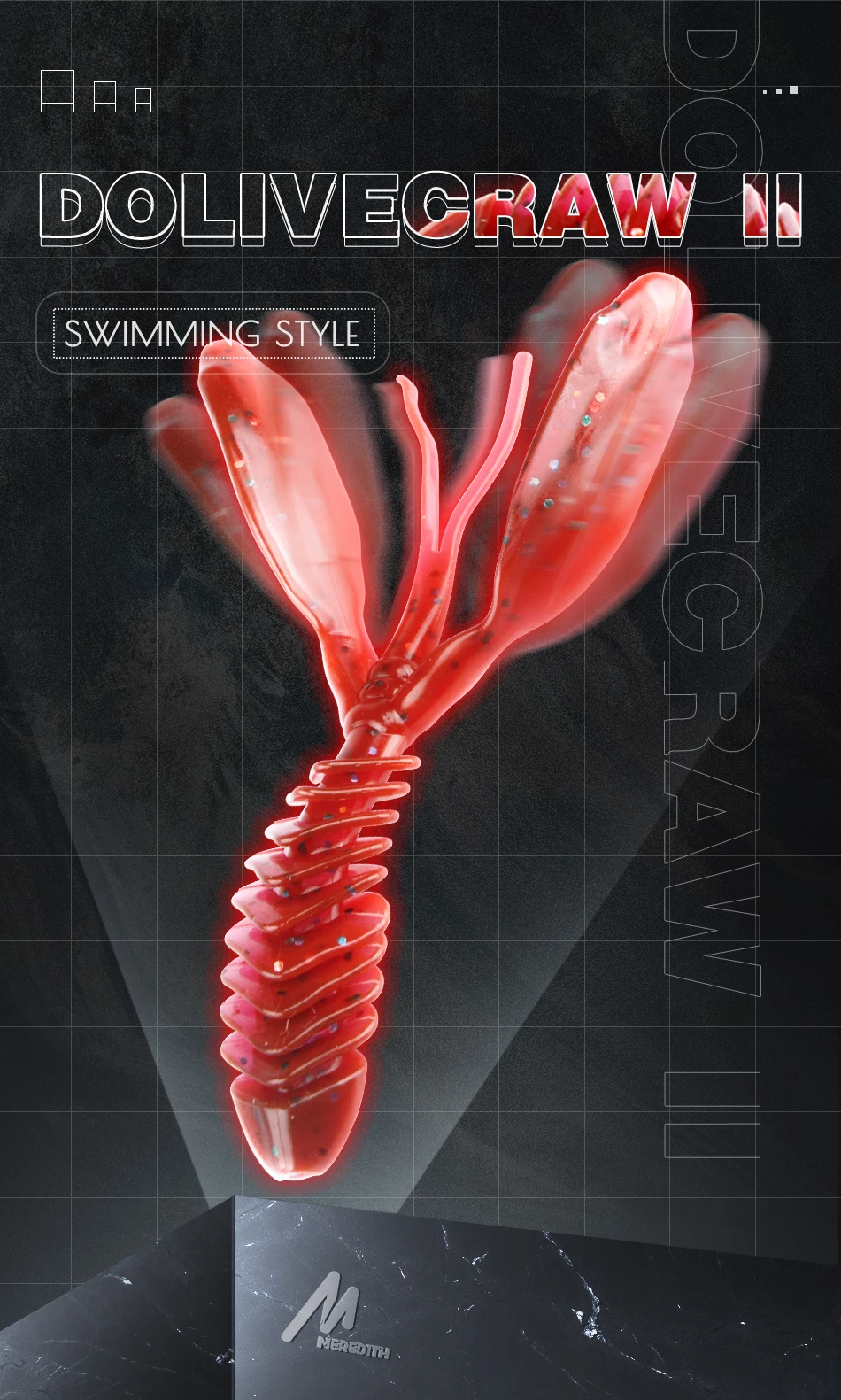 Señuelo MEREDITH DoliveCraw II gusano blando para pesca de carpa