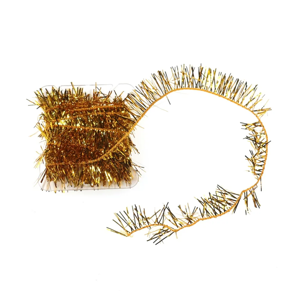 Bimoo-oropel Flash de cristal para atado de moscas, serpentina, huevo, Mosca, salmón, trucha, señuelos de salmón, paquete de 2m, 10mm de ancho - imagen 5