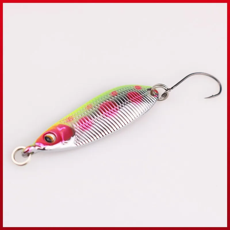 Señuelos de corriente de pesca 2g 3,5g 5g plantillas pequeñas cucharas en forma de S señuelos artificiales 1 pieza VENTA - imagen 4