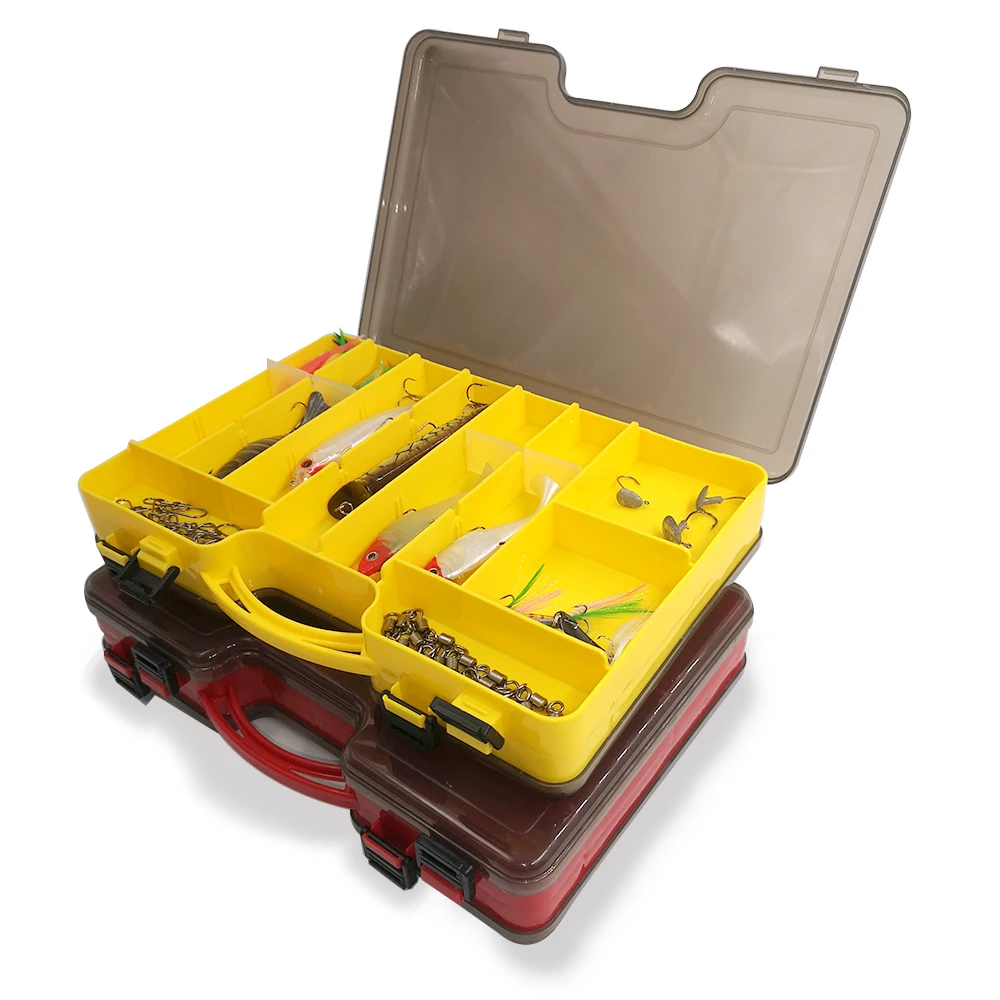 Caja de aparejos de pesca de doble cara multifuncional de gran capacidad, caja de almacenamiento de accesorios de pesca de carpa, caja de cebo portátil - imagen 2