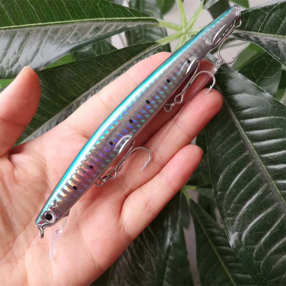 Jerkbait Wobblers 14cm 18,5g profundidad 1m cebo duro Minnow aparejos cebo de pesca Señuelos de Pesca Sistema de Transferencia de peso para fundición larga - imagen 5