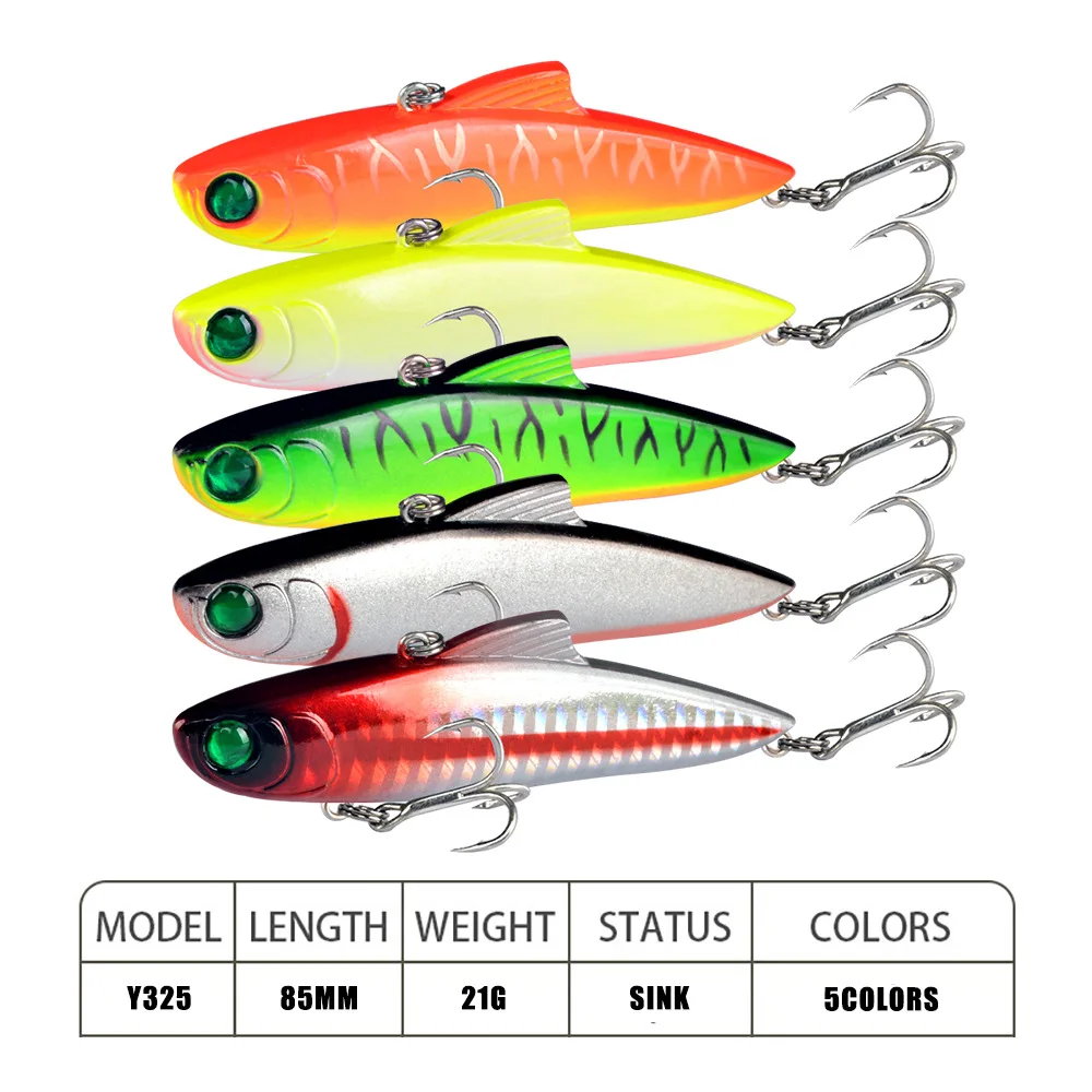 1 señuelo de pesca VIB, 8,5 cm, 21g, ojos 3D, Wobbler, cebo duro, lubina, Trolling, Iscas artificiales, Crankbait, pesca de carpa - imagen 2