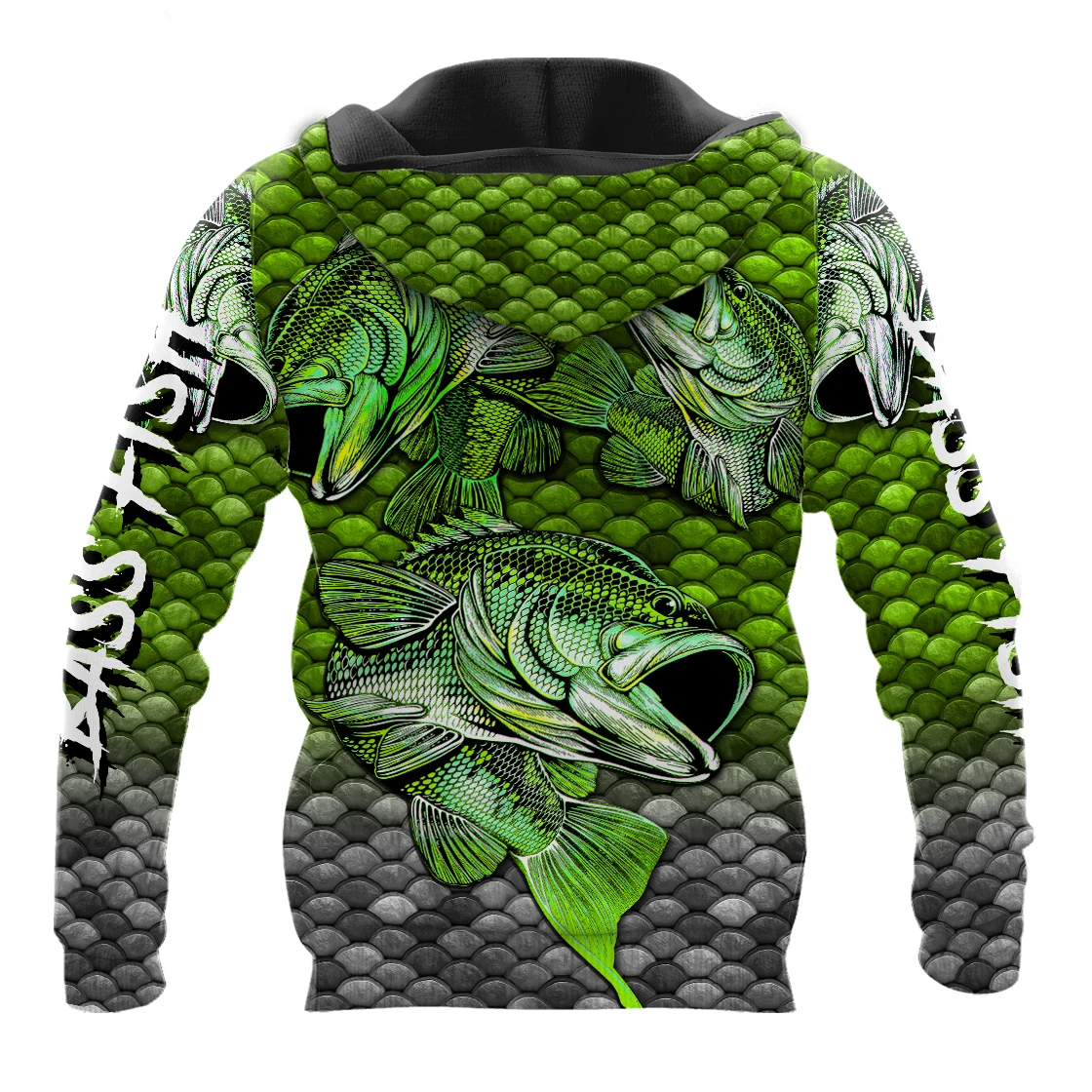 Bass Fishing Green Nombre personalizado Impreso 3D Sudadera con capucha para hombre Sudaderas con capucha unisex Sudadera Otoño Streetwear Chaqueta casual Chándal KJ734 - imagen 2