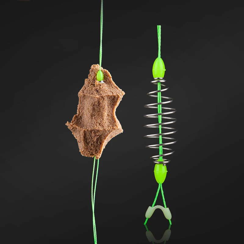 Anzuelos de pesca luminosos de acero al carbono, accesorios de doble púas con línea de PE, 5 pares - imagen 2