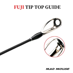 Caña de jigging Madmouse Bambluz 1,9m carbono Fuji spinning y casting