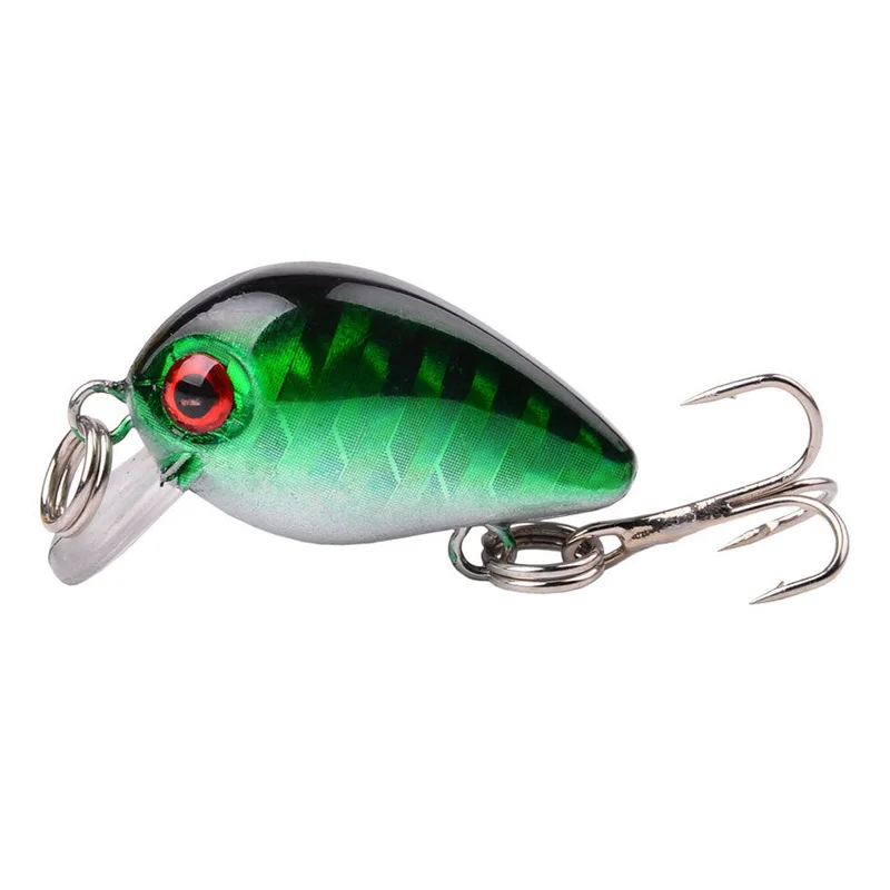 Un señuelo de pesca verde vibrante con un diseño de ojo realista perfecto para captar peces