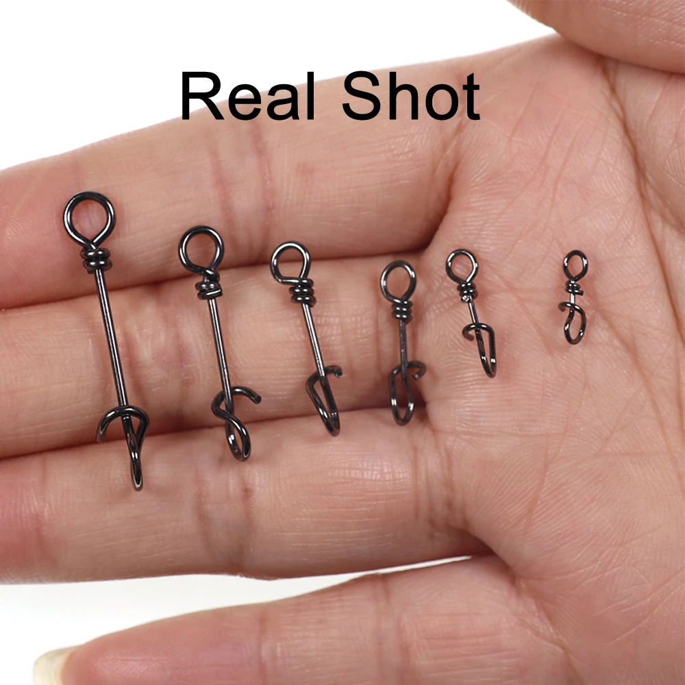 50 Uds. De acero inoxidable reforzado, bloqueo rápido, abrazadera de resorte, hebilla, señuelo, aparejos de caída, conector, accesorios de pesca de agua salada - imagen 5