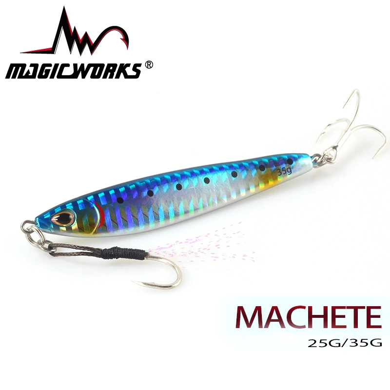 Magic WORKS-señuelo de pesca con forma de Shore Drag S, cebo Artificial, aparejos de pesca de lubina, 25G, 35G