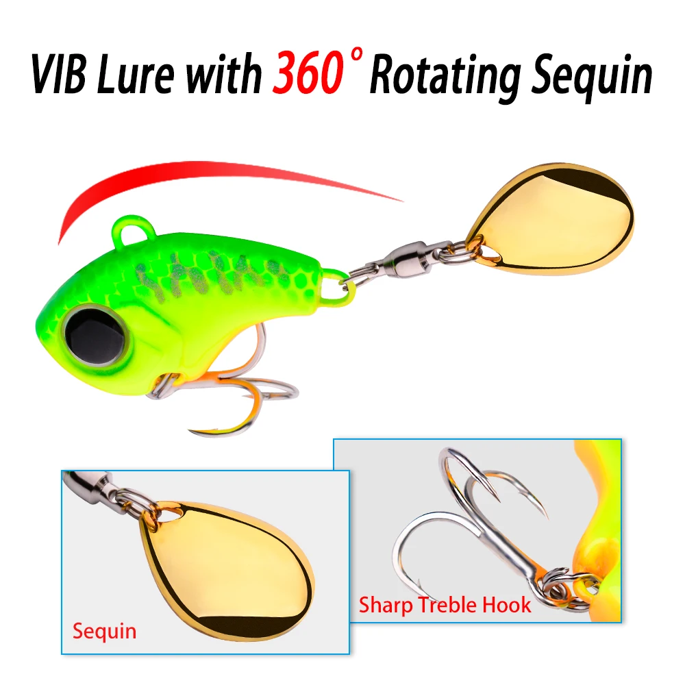 PROBEROS-Señuelos de Pesca de Metal, 50 piezas, Vib Spoon 5-10-15-20g, cebo para Lucio, trucha, Jig Spinnerbait, Whopper de Pesca vibratorio - imagen 4