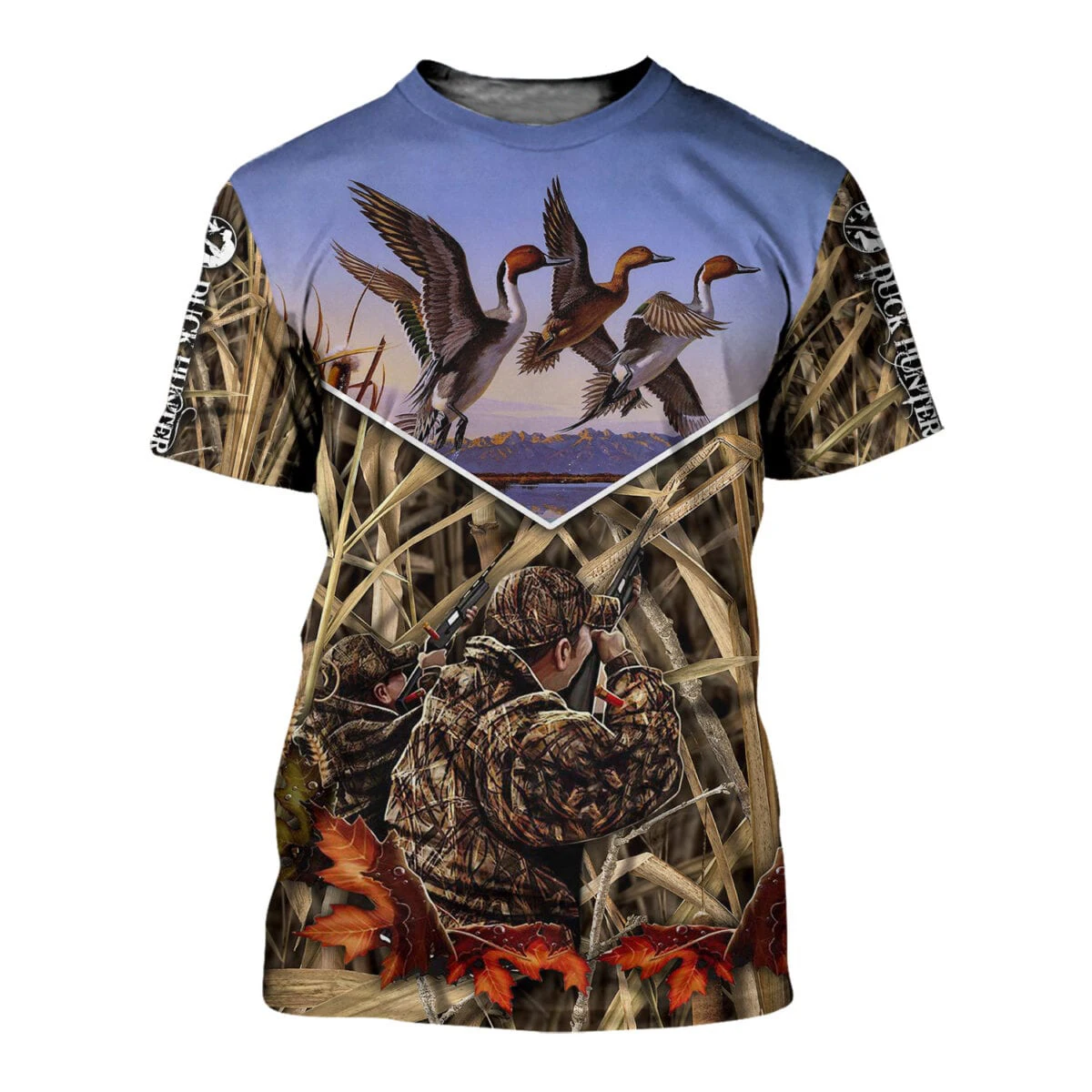 Camiseta Hipster de verano 2025 para hombre, camiseta de manga corta con estampado 3D de caza de pato hermoso, camisetas informales Unisex TX0166 - imagen 3