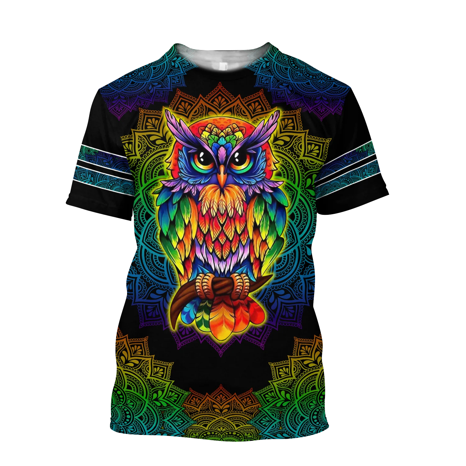 Camiseta Hipster de verano 2025 para hombre, camiseta de manga corta con estampado 3D de perezoso/cervo/búho/elefante, camisetas informales Unisex TX0176 - imagen 5