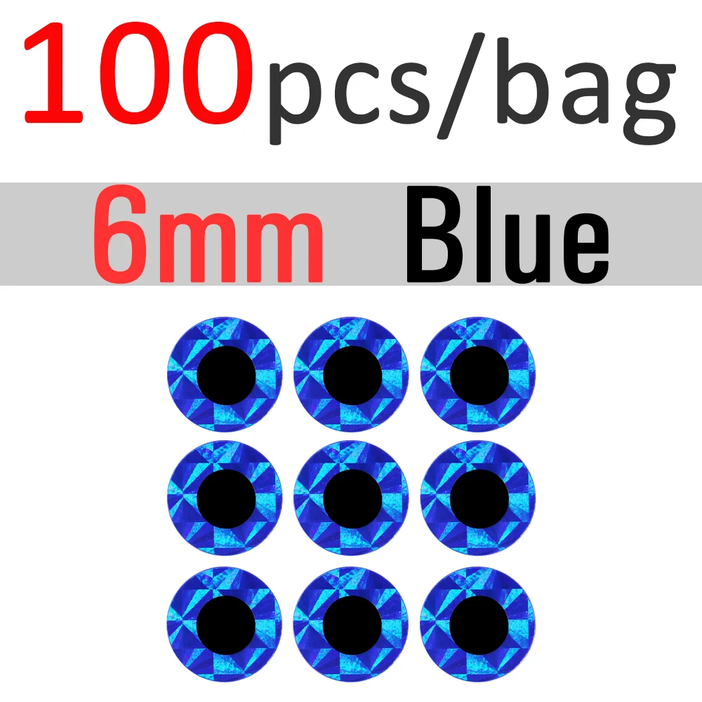 6mm Blue 100pcs
