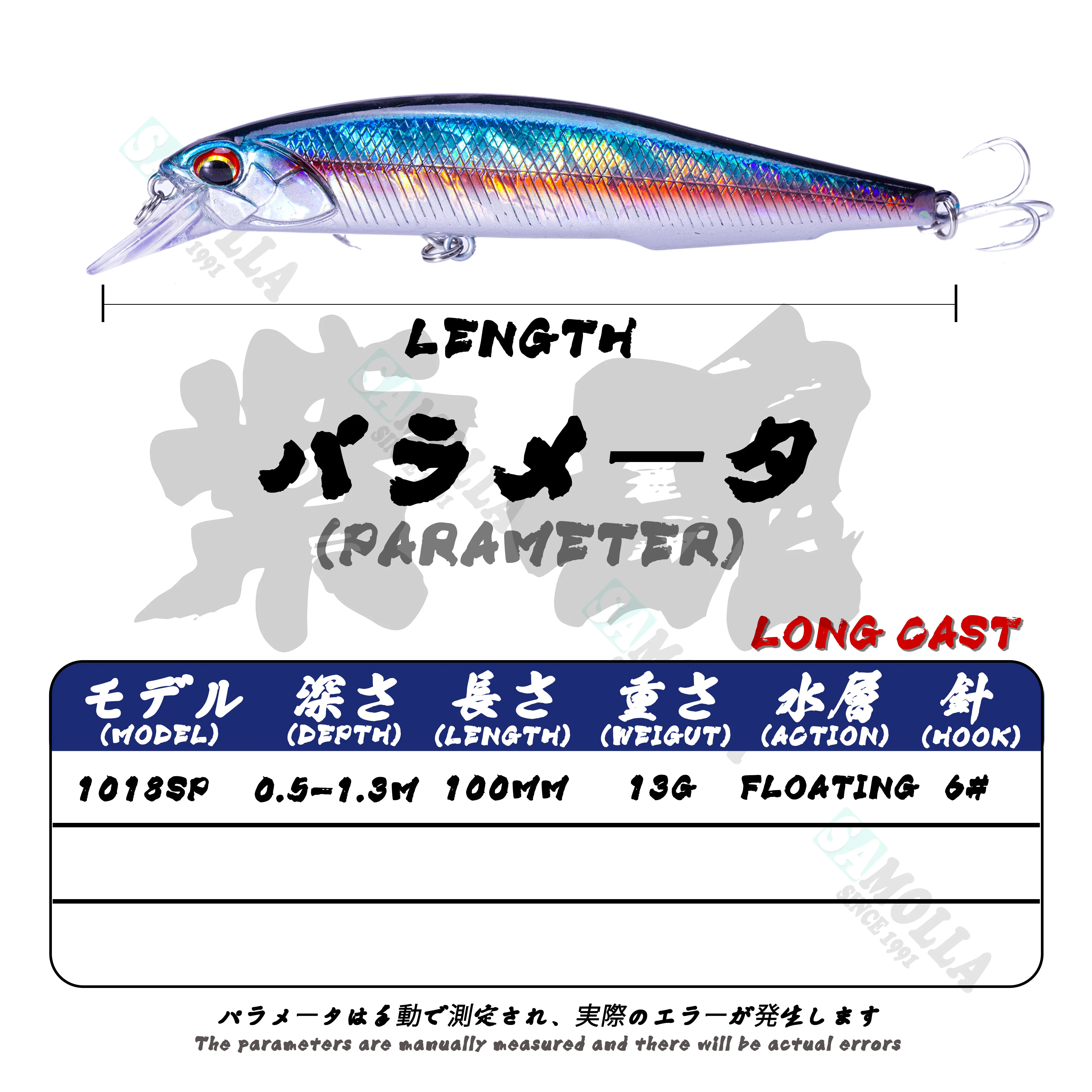 Señuelos de pesca con forma de pececillo, cebo Artificial flotante de 13g, 2023mm, 100-0,5 m, Wobbler, aparejos de manivela, anzuelos, novedad de 1,3 - imagen 2