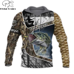 Bass Fishing Skin Camo Impresión 3D Sudadera con capucha para hombre Sudaderas con capucha unisex Sudadera Otoño Streetwear Chaqueta casual Chándal KJ767