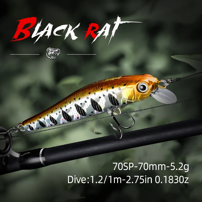 BEARKING modelo caliente 70mm 5,2g calidad profesional magent peso Señuelos de pesca minnow manivela cebo Artificial aparejos - imagen 4