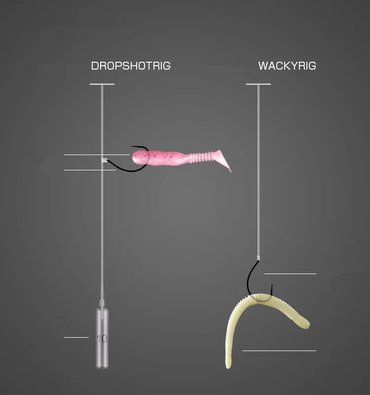 Anzuelos de pesca cracky Rig #2 #1 #1/0, gancho de tiro directo, manivela, gusano, pesca de lubina, 10 unidades por lote - imagen 3