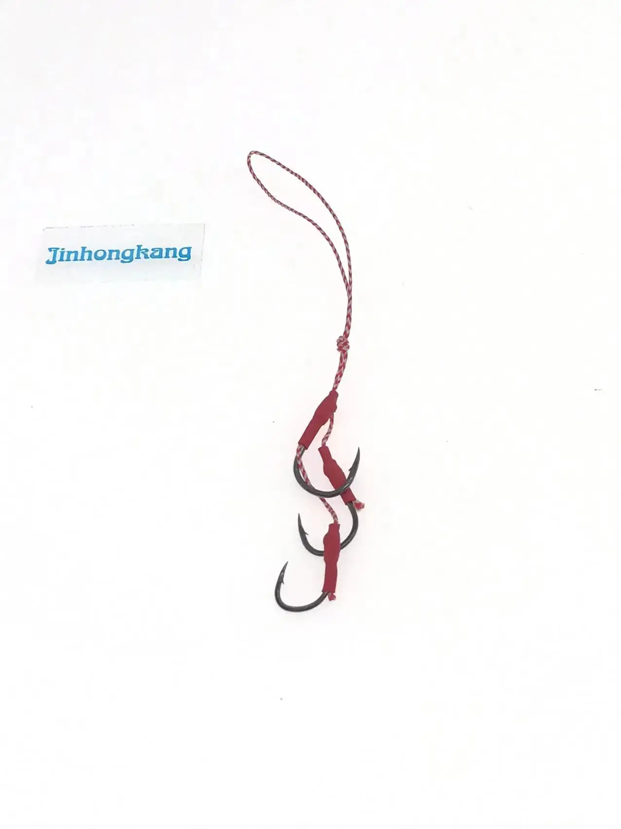 100 par/pack doble púas ayudar ganchos de pesca de agua salada Jigging ganchos de alambre de acero inoxidable Jig atraer ganchos - imagen 2