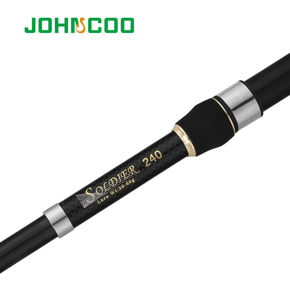 Caña de pescar telescópica de agua salada superfuerte, 1,8, 2,1, 2,4, 2,7, giratoria, de fibra, de viaje - imagen 3