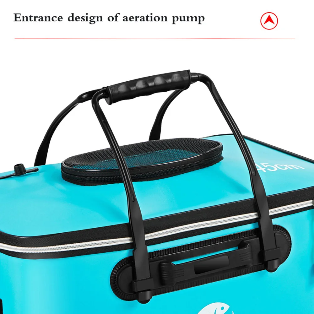 Cubo de Pesca plegable grueso, bolsa de oxígeno para peces vivos, caja de aparejos de Pesca para deportes al aire libre, bolsa de almacenamiento, equipo de Pesca - imagen 3