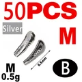 50PCS M B Silver