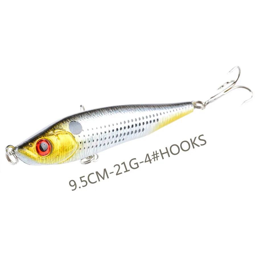 Wobblers de hundimiento para carpa de Lucio, Señuelos de Pesca Crankbaits, lápiz, cebo Artificial, aparejos de pesca Swimbait duro, 21g, 1 pieza
