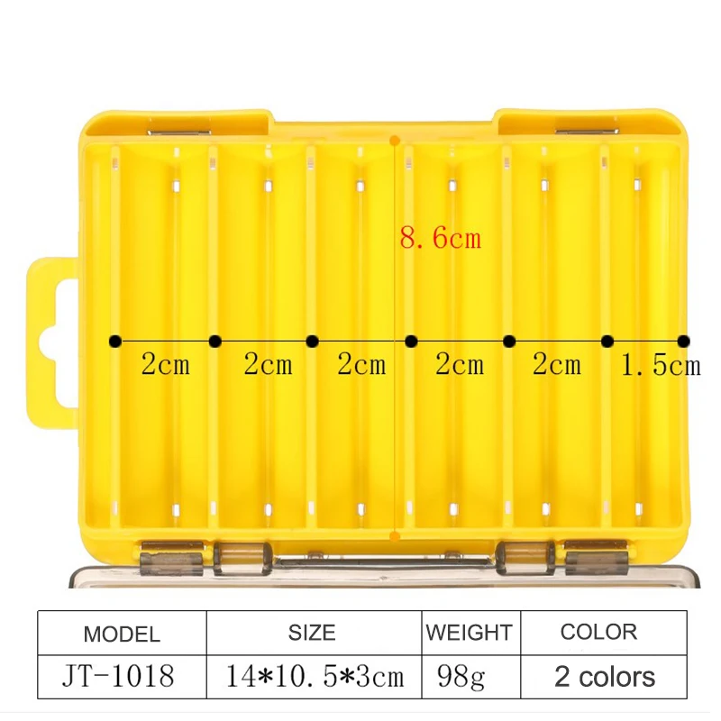 Caja de pesca con 12 compartimentos, accesorios de pesca, cajas de anzuelo de señuelo, almacenamiento de doble cara, caja de aparejos de pesca de alta resistencia - imagen 4