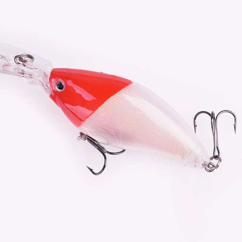 Señuelos de Pesca de manivela, 110mm, 18g, lengua larga, Minnow, cebo duro Wobbler para agua profunda, Crankbait Artificial para aparejos de Pesca de lubina, 1 ud. - imagen 5