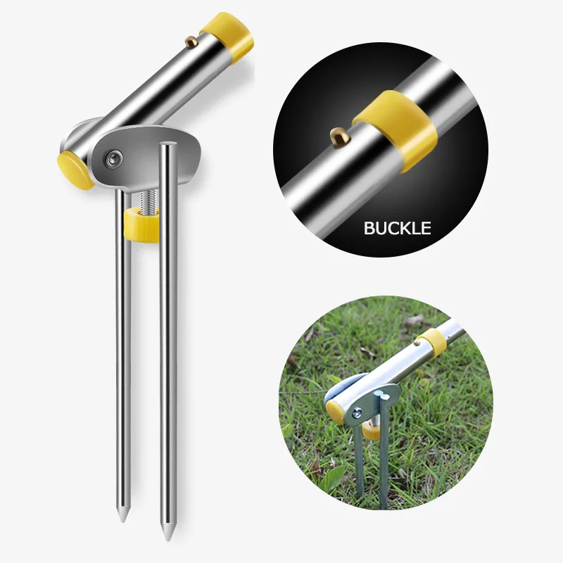Mosodo-Soporte de caña de pescar de acero inoxidable, herramientas de mano telescópicas, 1,5/1,7/2,1/2,4 m - imagen 5