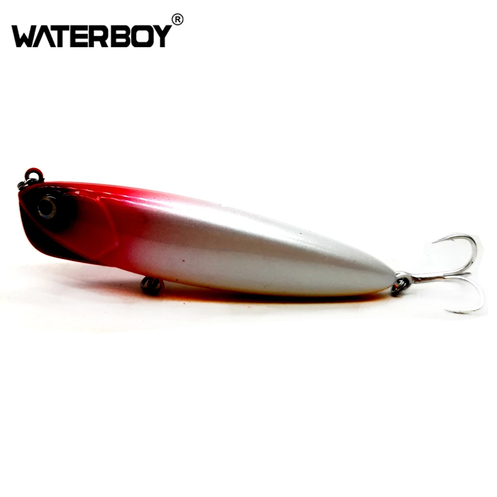 WATERBOY-cebo de pesca de lápiz de 12 colores, 9cm, 18g, señuelo duro de hundimiento lento de fábrica, producto de alta calidad con gancho de mostaza - imagen 4