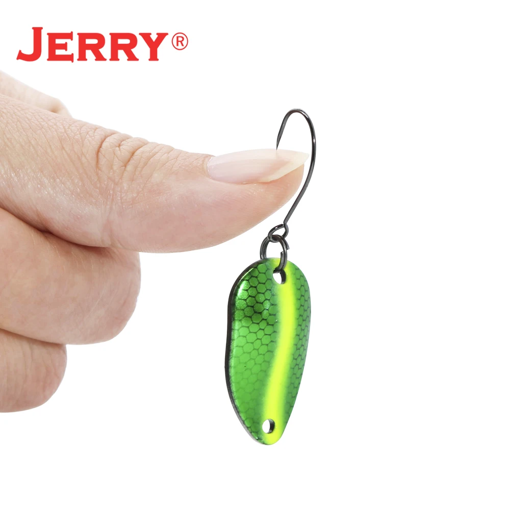Jerry Gemini Micro cucharas de pesca área trucha Wobbler 1 pieza 2g 3,5g 4,5g colores UV señuelos de Metal Spinner cebo brillos al por mayor - imagen 4