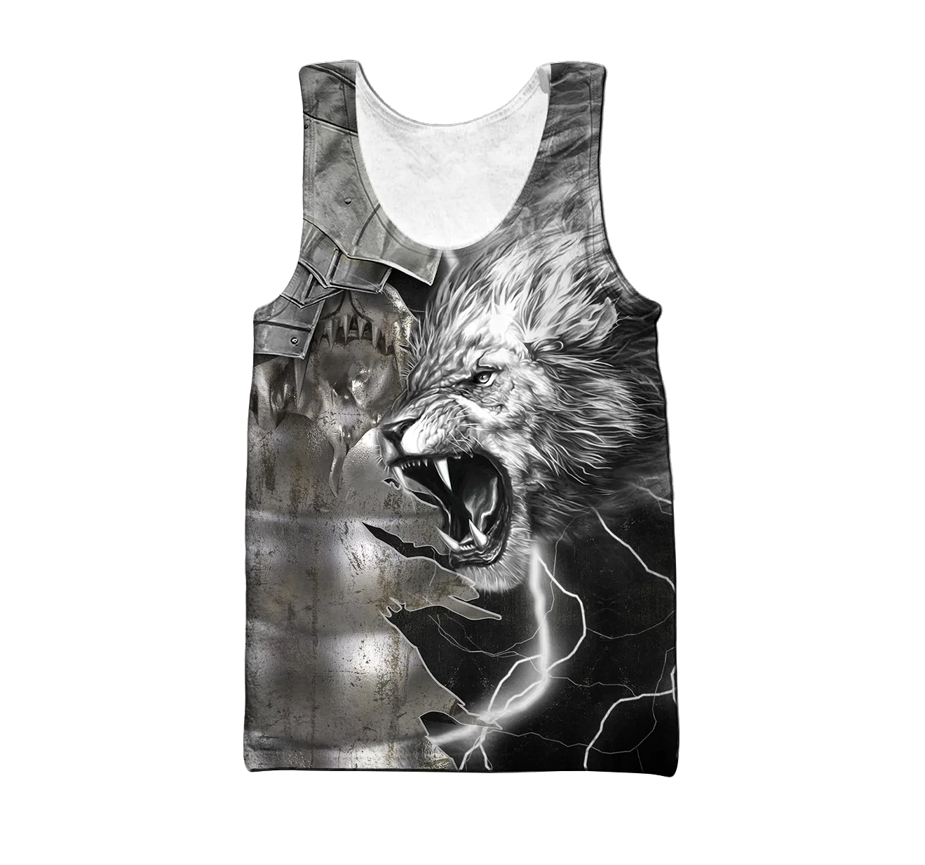Camiseta tirantas León 3D estampado Harajuku – Unisex verano - imagen 4
