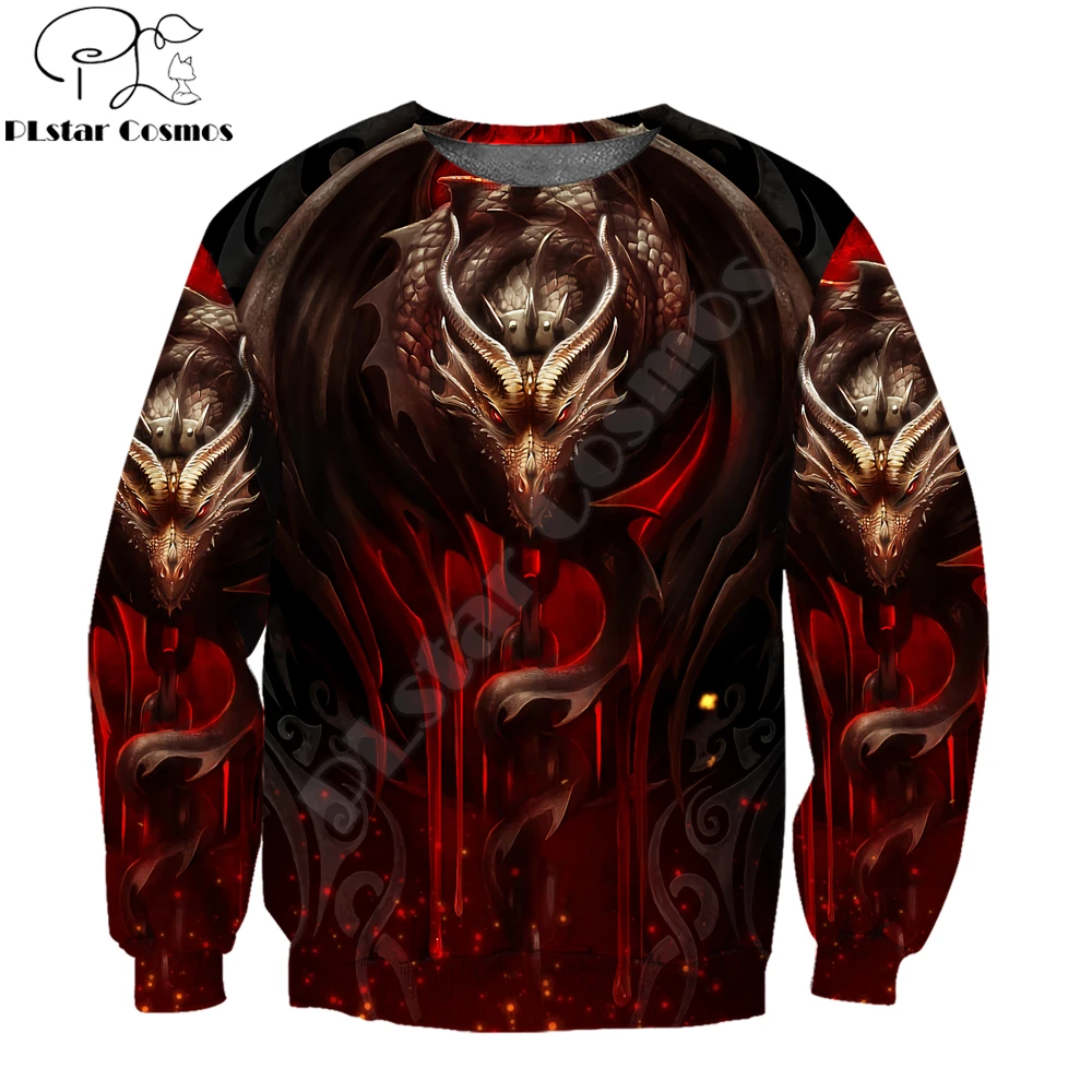 Sudadera pesca con capucha y cremallera – Dragón 3D - imagen 5